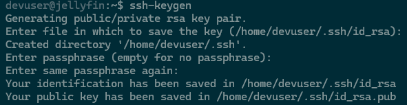 ssh-keygen used to generate a new pub/priv key pair